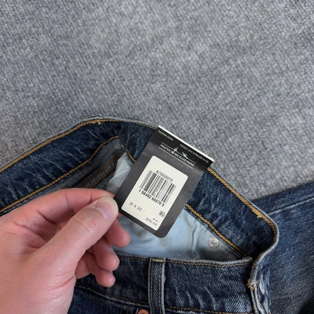 Levis Premium Jean Women 31x30 Ribcage Bell Wide Leg Boot Cut Super High Waist - Picture 7 of 15